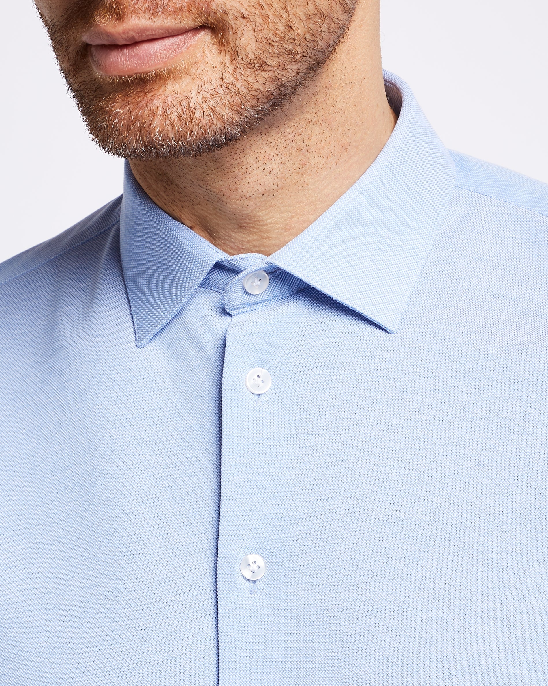 Knitted shirt blue - Image 6