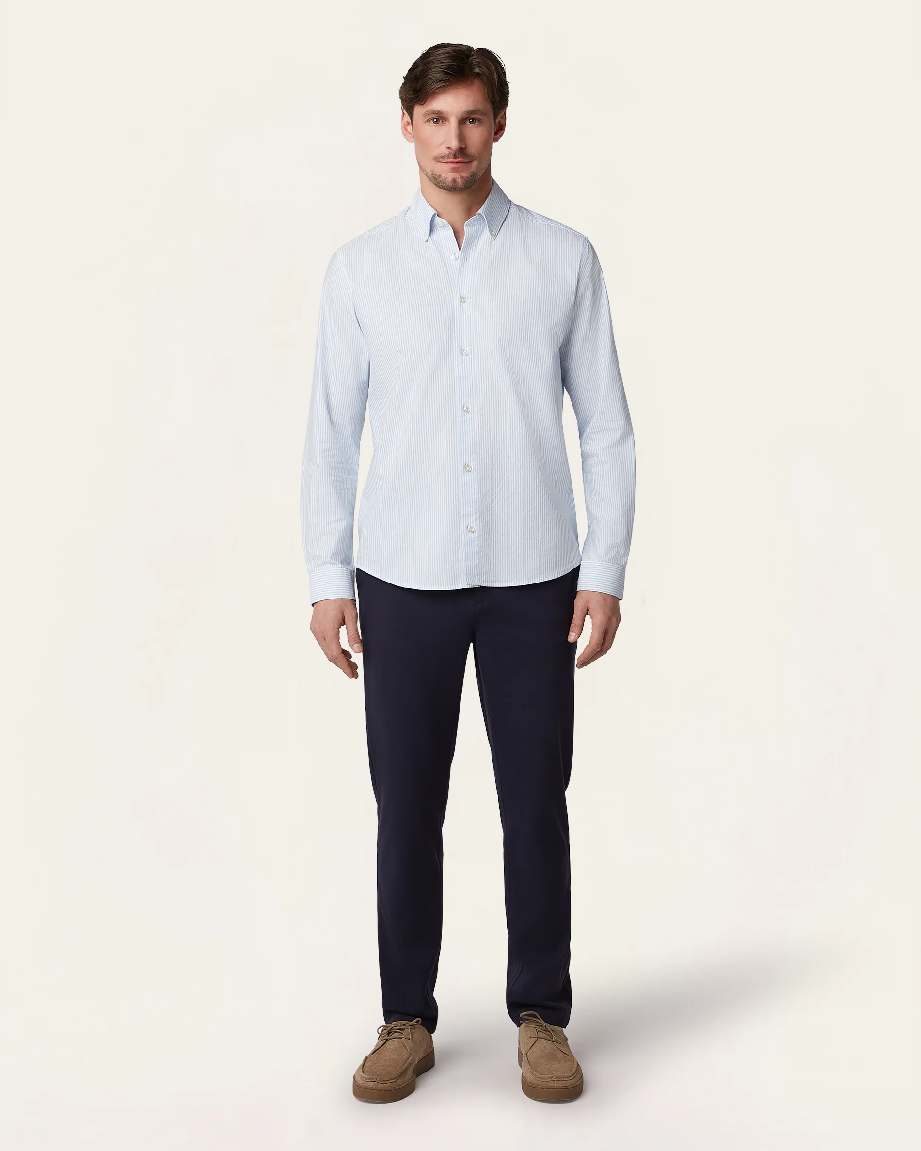 Oxford Shirt White / Blue Stripe - Image 2
